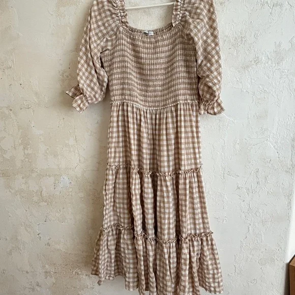 Ivy City Co Madeline Gingham Checkered Dress - Picture 1 of 5